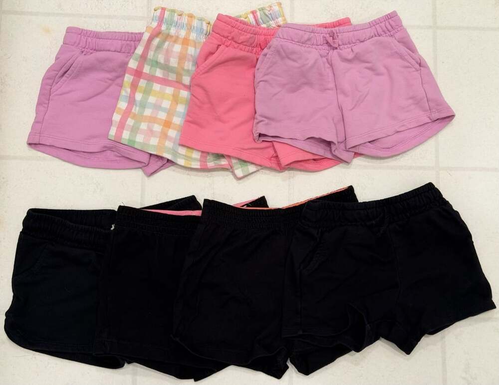 Cat & Jack Girls Knit Pull-On Shorts Multi-Color 8-Piece Bundle Size 5T